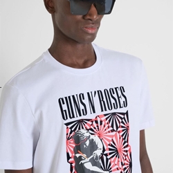 Camiseta Antony Morato Blanca Guns N' Roses MMKS02536 FA100144 1000 - Imagen 2