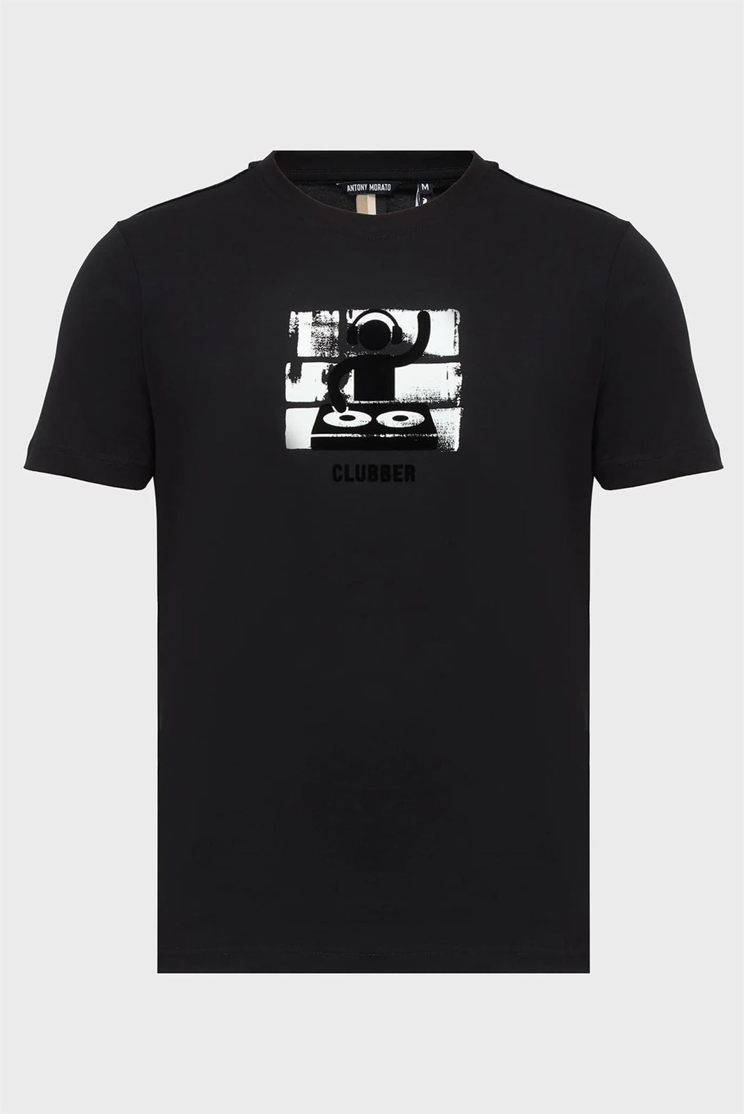 Camiseta Antony Morato Early Collection Black MMKS02606 FA100258 9000 - Imagen 1