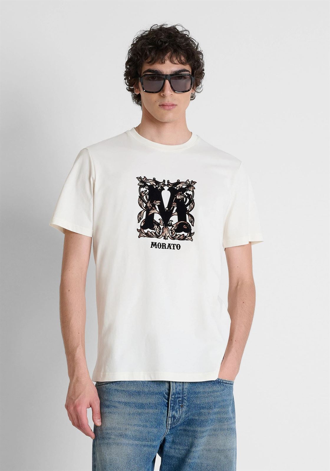 Camiseta Antony Morato Manteca MMKS02687 FA100240 1021 - Imagen 2