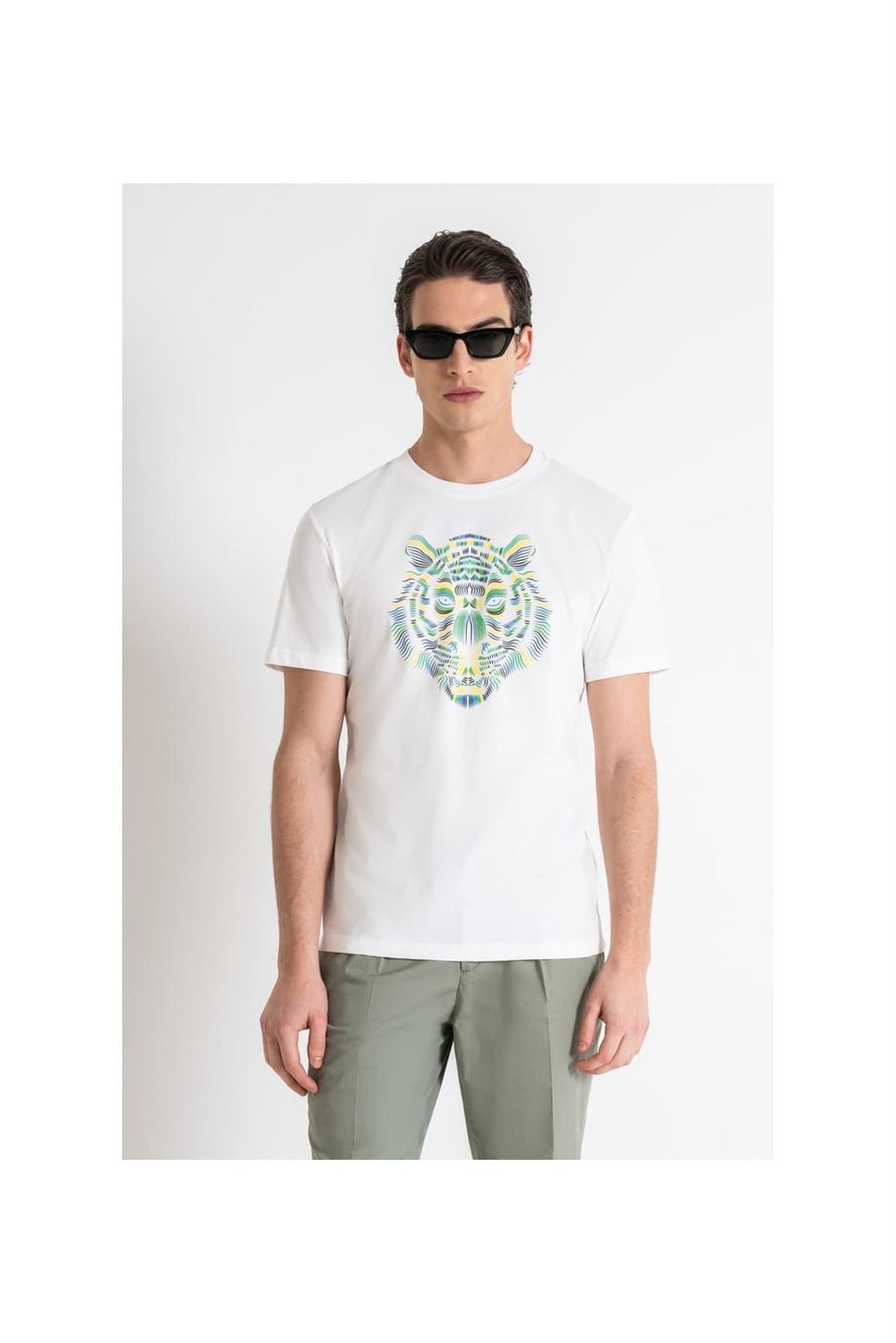 Camiseta Antony Morato MMKS02406 FA100240 crema - Imagen 1