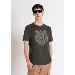 Camiseta Antony Morato MMKS02452 FA100240 4075 verde militar - Imagen 1