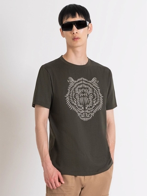 Camiseta Antony Morato MMKS02452 FA100240 4075 verde militar - Imagen 1