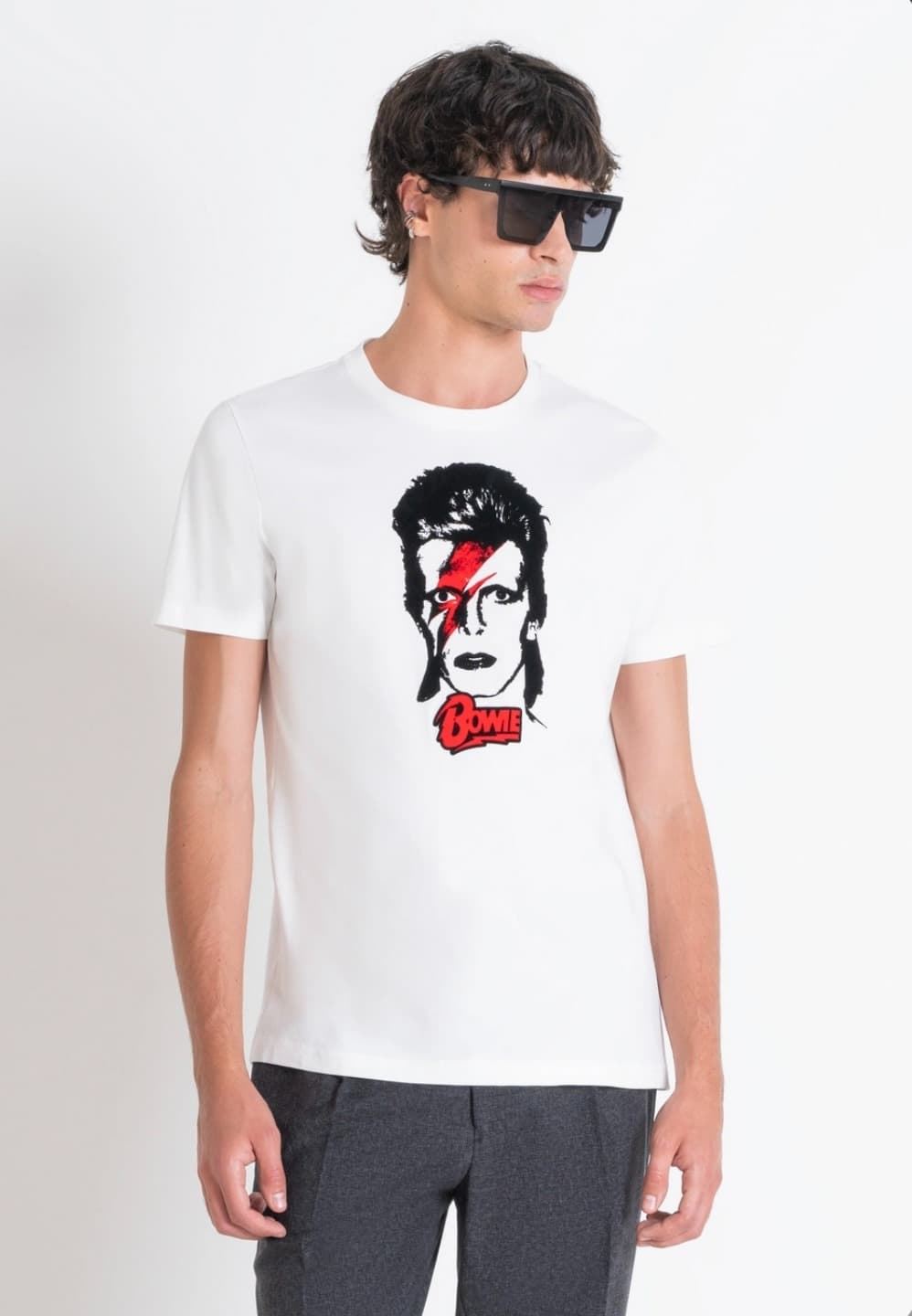Camiseta Antony Morato MMKS02455 FA100240 1011 crema - Imagen 5