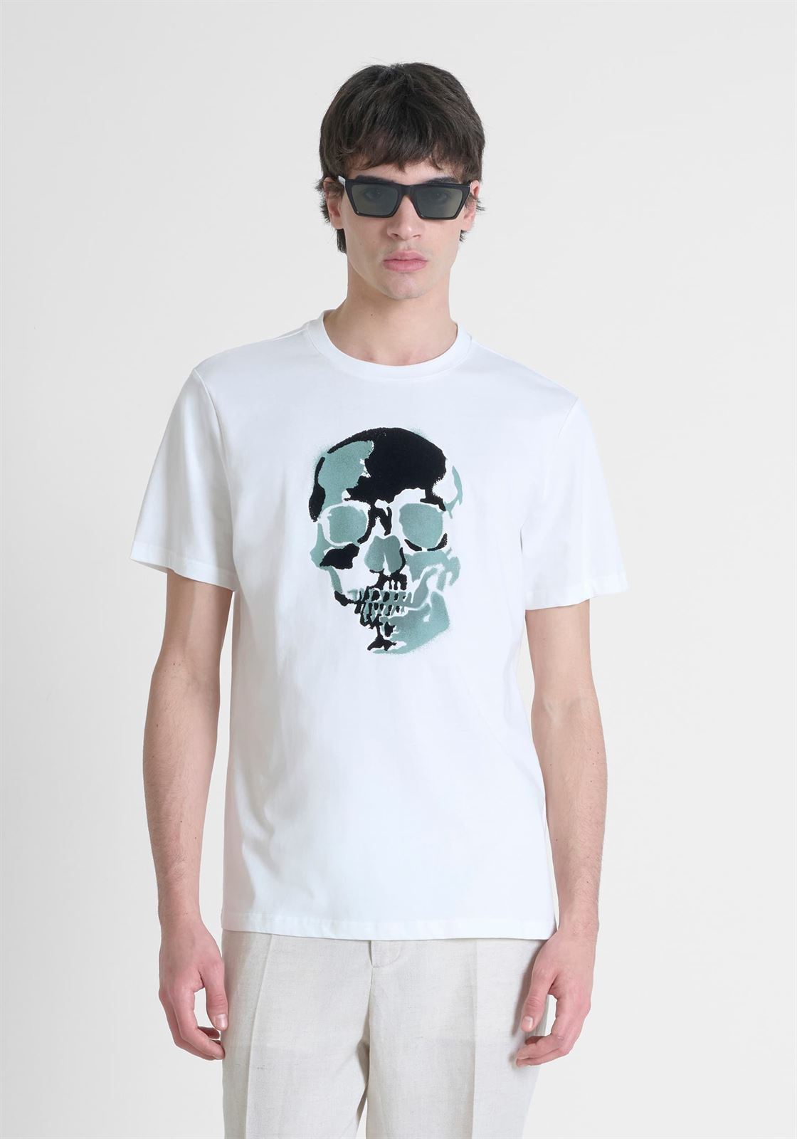 Camiseta Antony Morato MMKS02506 FA100144 1011 crema - Imagen 1