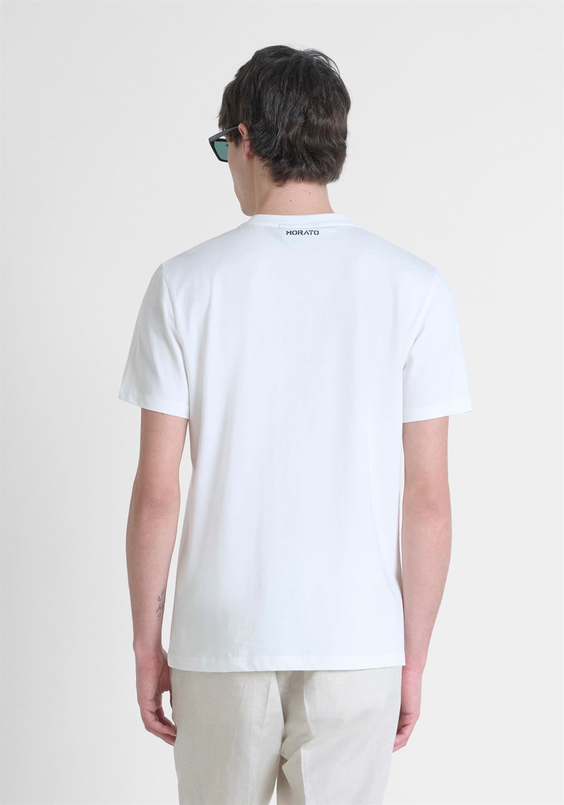 Camiseta Antony Morato MMKS02506 FA100144 1011 crema - Imagen 3