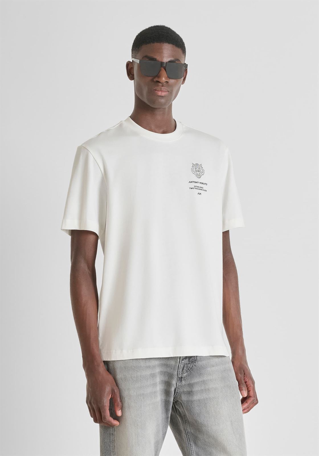 Camiseta ANTONY MORATO MMKS02541 FA100239 1011 crema - Imagen 1