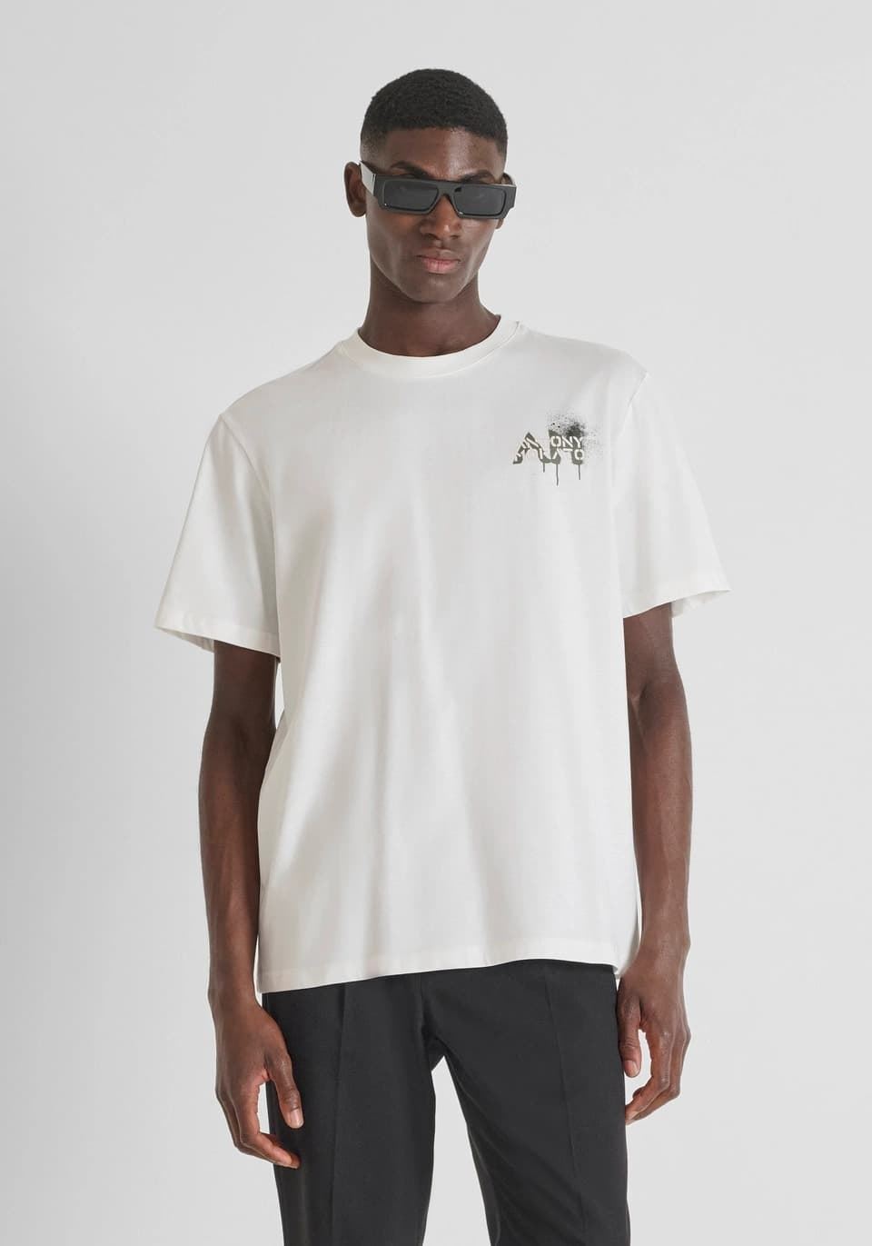 Camiseta ANTONY MORATO MMKS02571 FA100240 1011 crema - Imagen 2