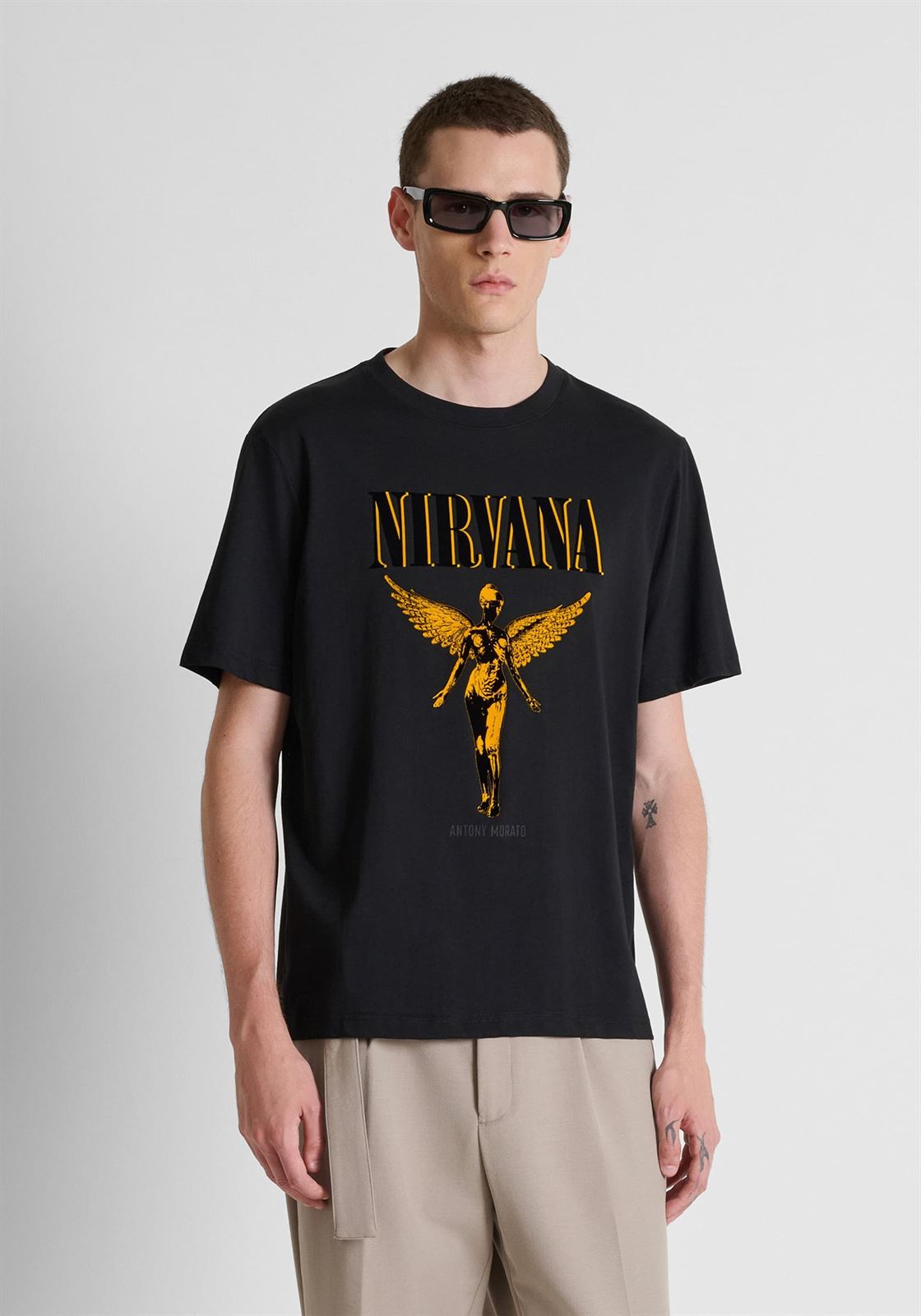Camiseta Antony Morato Nirvana Black MMKS02717 FA1000240 9000 - Imagen 2