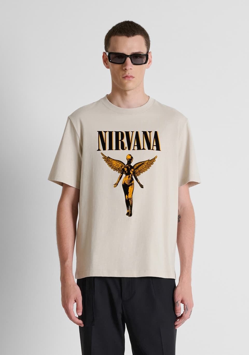 Camiseta Antony Morato Nirvana Chalk MMKS02717 FA100240 1018 - Imagen 2