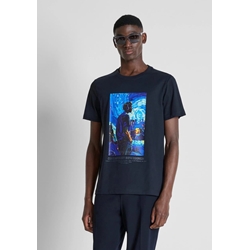 Camiseta Antony Morato Regular Fit Azul Marina MMKS02711 FA100240 7139 - Imagen 2
