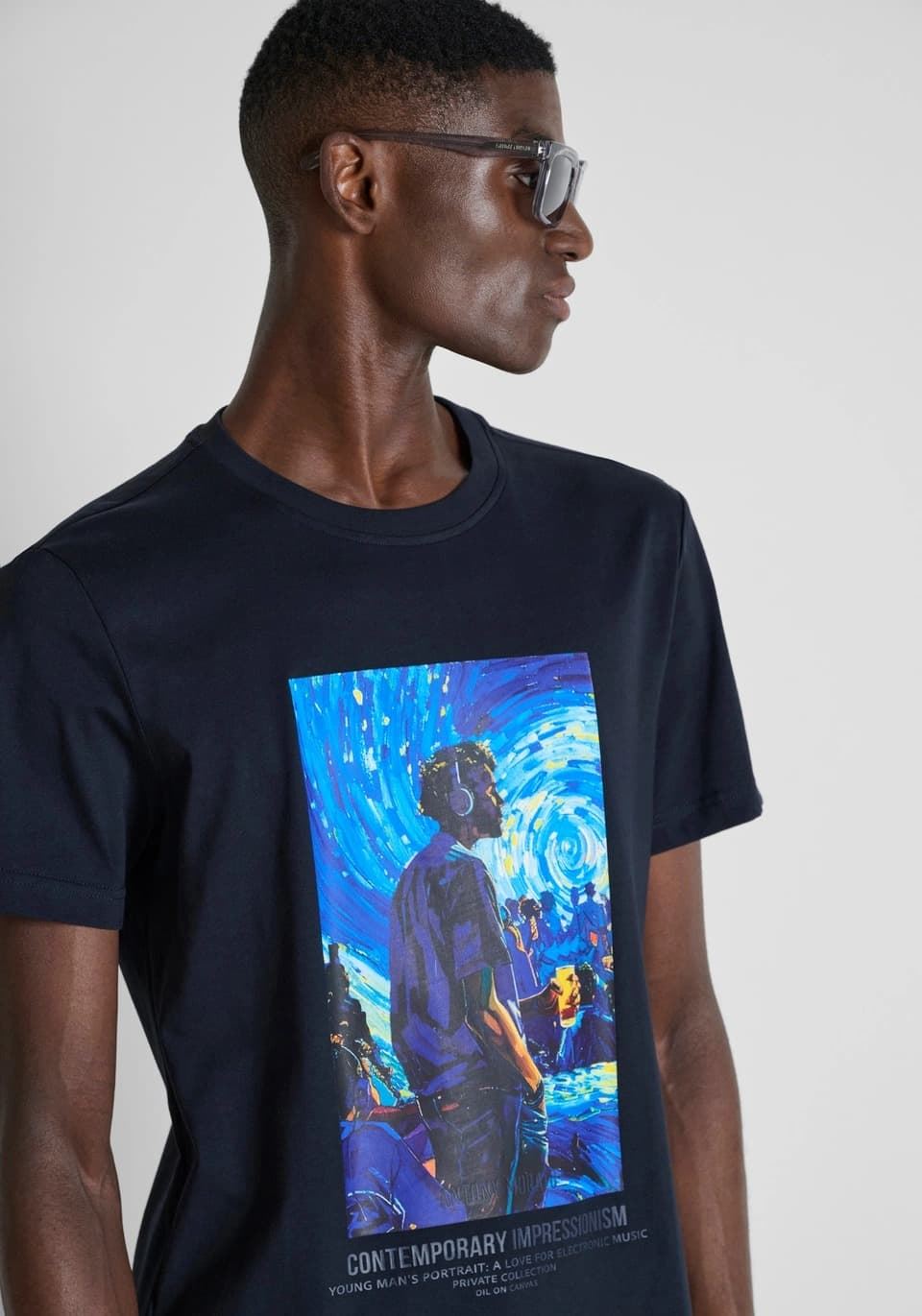 Camiseta Antony Morato Regular Fit Azul Marina MMKS02711 FA100240 7139 - Imagen 4