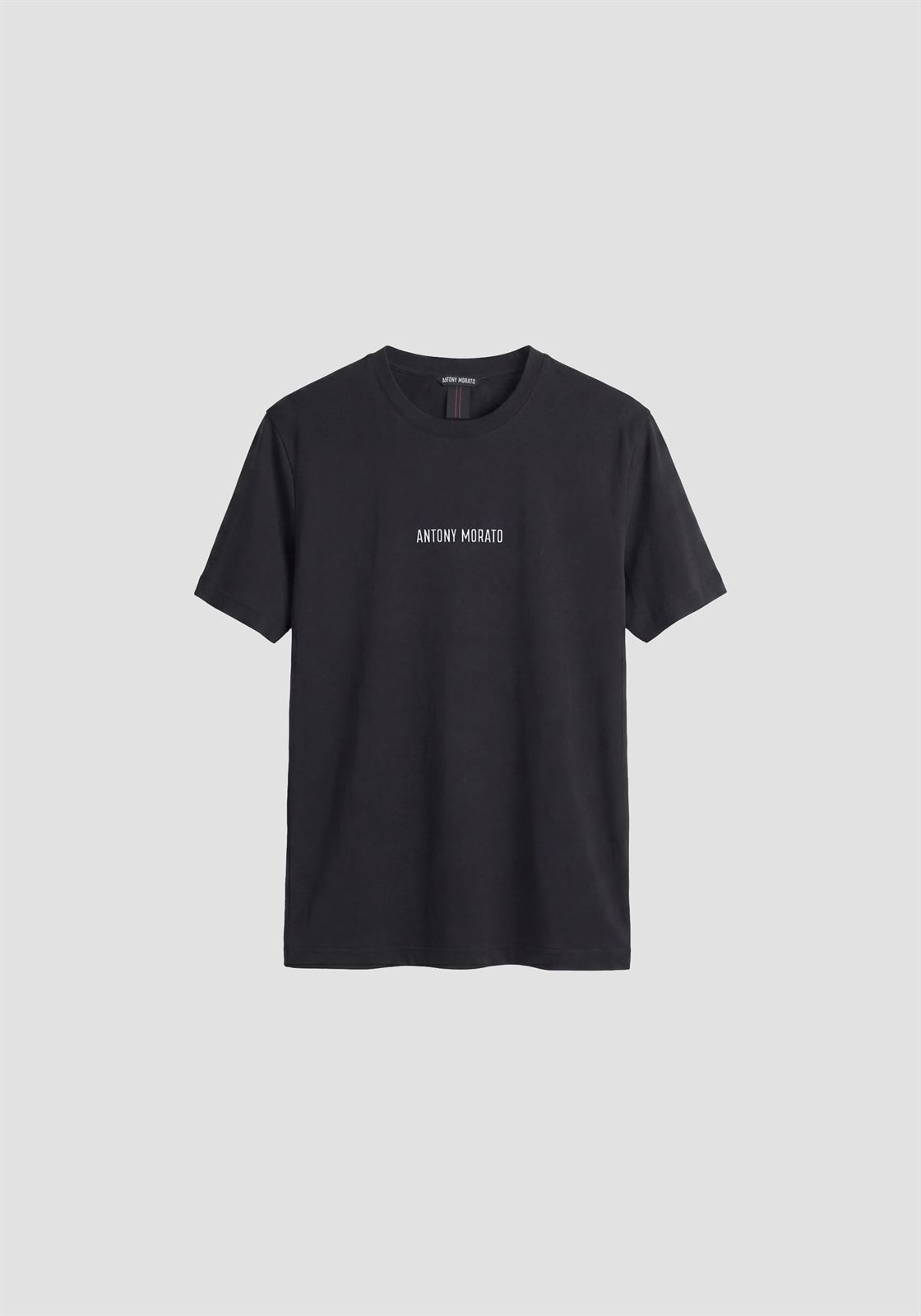 Camiseta Antony Morato Regular Fit Black MMKS02696 FA100240 9000 - Imagen 1