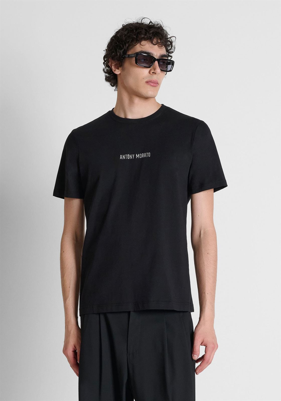 Camiseta Antony Morato Regular Fit Black MMKS02696 FA100240 9000 - Imagen 2