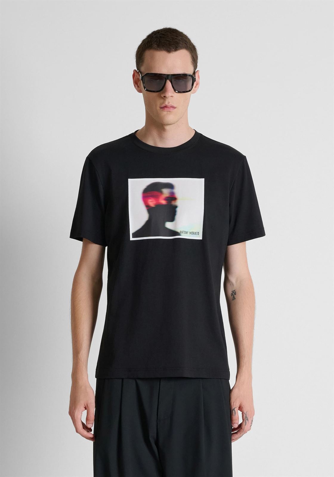 Camiseta Antony Morato Regular Fit Black MMKS02714 FA100240 9000 - Imagen 2