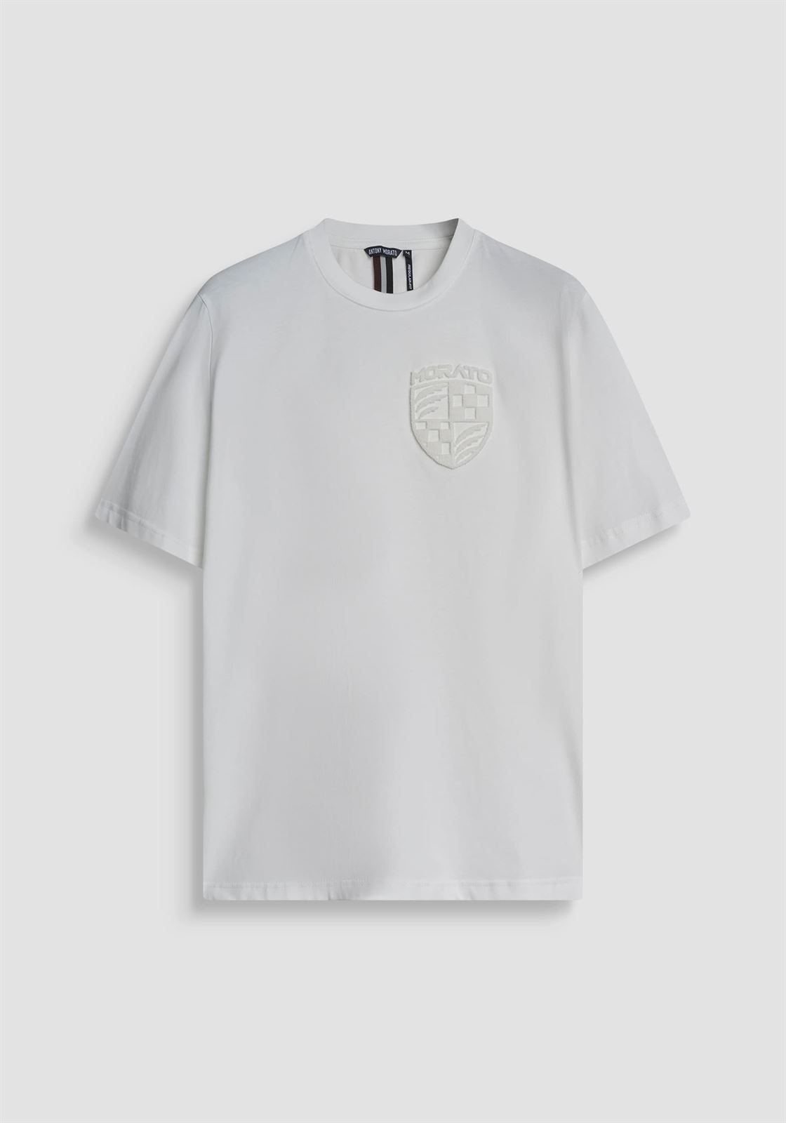 Camiseta Antony Morato Regular Fit Crema MMKS02557 FA100240 1011 - Imagen 4