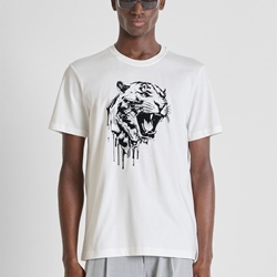 Camiseta Antony Morato Regular Fit Crema MMKS02619 FA100144 1011 - Imagen 1