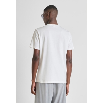 Camiseta Antony Morato Regular Fit Crema MMKS02619 FA100144 1011 - Imagen 2