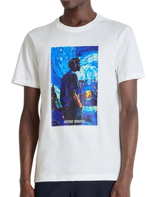 Camiseta Antony Morato Regular Fit Crema MMKS02711 FA100240 1011 - Imagen 1