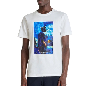 Camiseta Antony Morato Regular Fit Crema MMKS02711 FA100240 1011 - Imagen 1