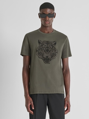 Camiseta Antony Morato Regular fit Dark Army MMKS02561 FA100240 4089 - Imagen 1