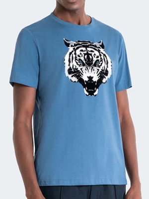 Camiseta Antony Morato Regular Fit MMKS02442 FA100240 7129 (Color Avio) - Imagen 1