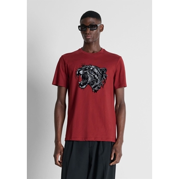 Camiseta Antony Morato Regular Fit Vino Tinto MMKS02692 FA100240 5109 - Imagen 1