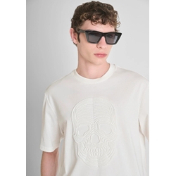 Camiseta Antony Morato Relaxed Fit crema MMKS02544 FA100239 1011 - Imagen 1