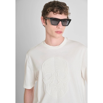 Camiseta Antony Morato Relaxed Fit crema MMKS02544 FA100239 1011 - Imagen 1