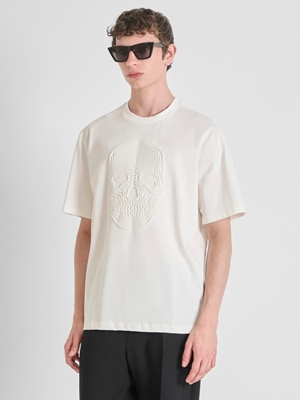 Camiseta Antony Morato Relaxed Fit crema MMKS02544 FA100239 1011 - Imagen 2