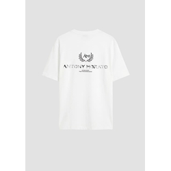 Camiseta Antony Morato Relaxed Fit Crema MMKS02614 FA100240 1011 - Imagen 1