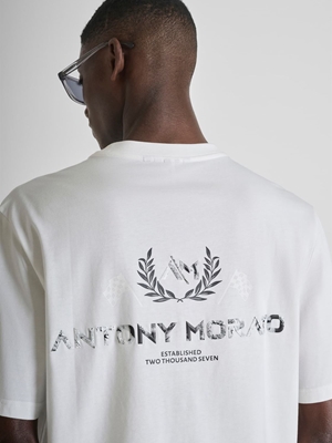 Camiseta Antony Morato Relaxed Fit Crema MMKS02614 FA100240 1011 - Imagen 2