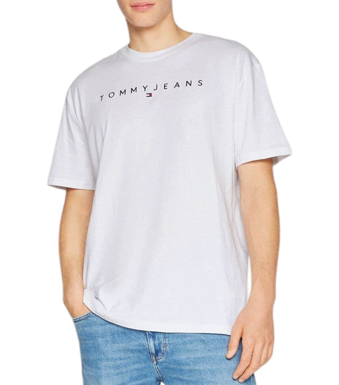 Camiseta Arena Tommy Hilfiger Tjm Reg Liner Logo Tee Ext Oat Marl Htr - Imagen 2