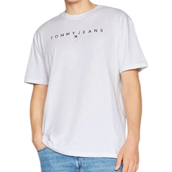 Camiseta Arena Tommy Hilfiger Tjm Reg Liner Logo Tee Ext Oat Marl Htr - Imagen 2