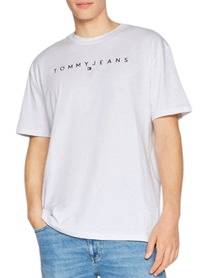 Camiseta Arena Tommy Hilfiger Tjm Reg Liner Logo Tee Ext Oat Marl Htr - Imagen 2