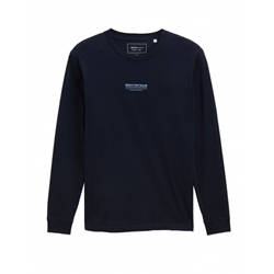 Camiseta Azul Marino Tom Tailor Printed Longsleeve Sky Captain Blue 1047403 10668 - Imagen 1