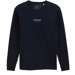 Camiseta Azul Marino Tom Tailor Printed Longsleeve Sky Captain Blue 1047403 10668 - Imagen 1
