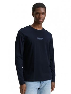 Camiseta Azul Marino Tom Tailor Printed Longsleeve Sky Captain Blue 1047403 10668 - Imagen 2