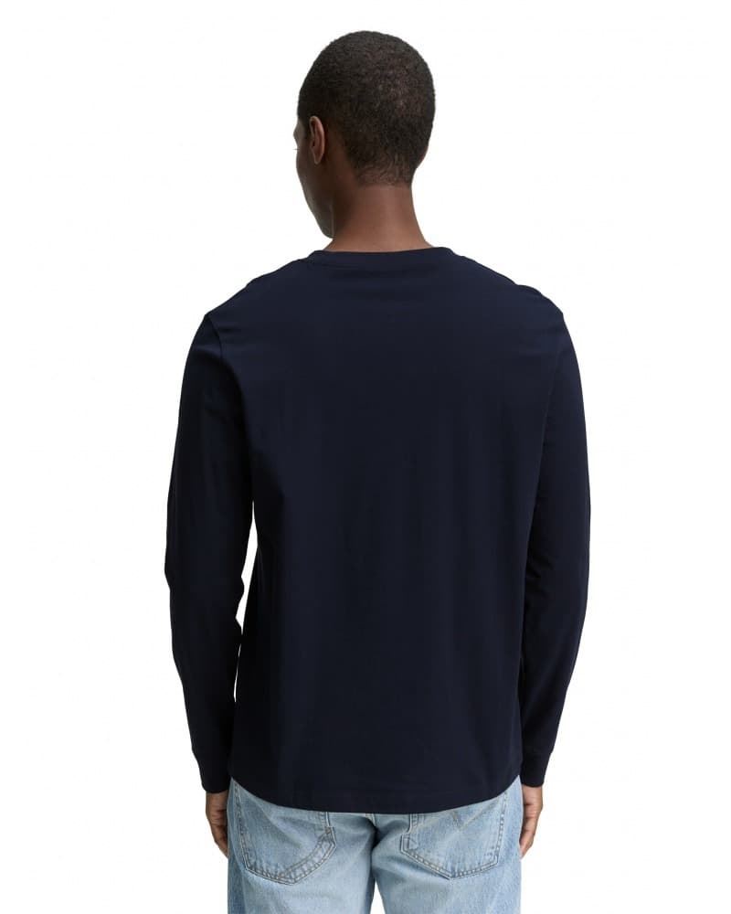 Camiseta Azul Marino Tom Tailor Printed Longsleeve Sky Captain Blue 1047403 10668 - Imagen 3