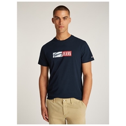 Camiseta Azul Marino Tommy Jeans Slim Entryt Graphic Tee Ext (Dark Navy) - Imagen 1