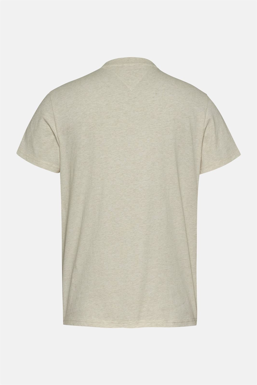 Camiseta Beige Tommy Jeans Beige Oat Marl Htr Slim Linear Chest Tee Ext DM0DM21188AE3 - Imagen 6