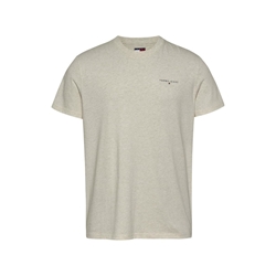 Camiseta Beige Tommy Jeans Beige Oat Marl Htr Slim Linear Chest Tee Ext DM0DM21188AE3 - Imagen 1