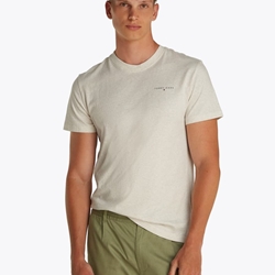 Camiseta Beige Tommy Jeans Beige Oat Marl Htr Slim Linear Chest Tee Ext DM0DM21188AE3 - Imagen 2