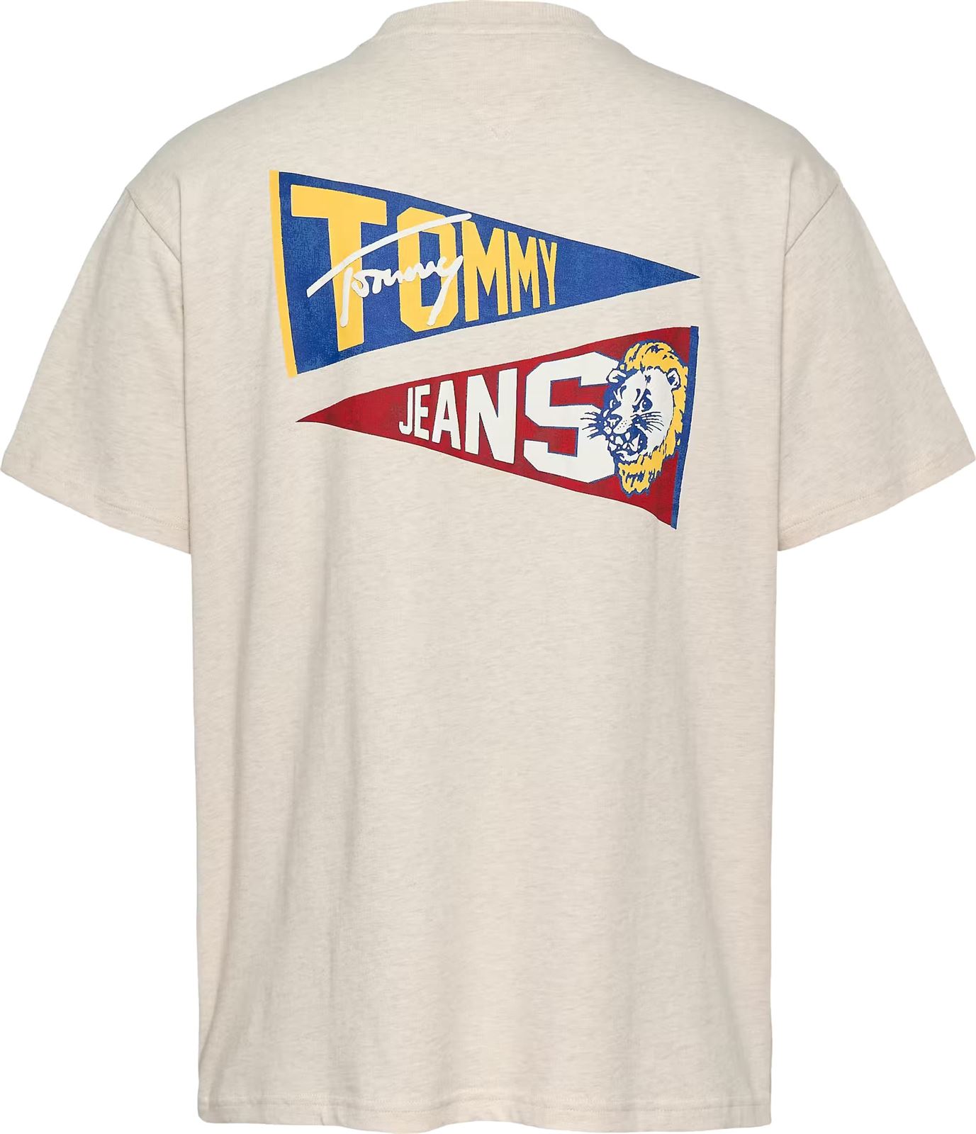 Camiseta Beige Tommy Jeans Rlx Uni Flag Tiger Tee - Imagen 2