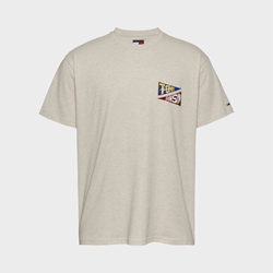 Camiseta Beige Tommy Jeans Rlx Uni Flag Tiger Tee - Imagen 1