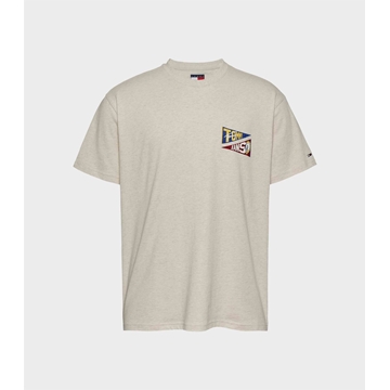 Camiseta Beige Tommy Jeans Rlx Uni Flag Tiger Tee - Imagen 1