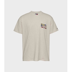 Camiseta Beige Tommy Jeans Rlx Uni Flag Tiger Tee - Imagen 2
