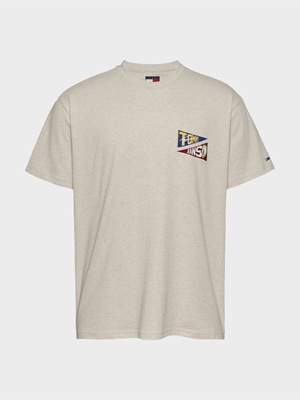 Camiseta Beige Tommy Jeans Rlx Uni Flag Tiger Tee - Imagen 2