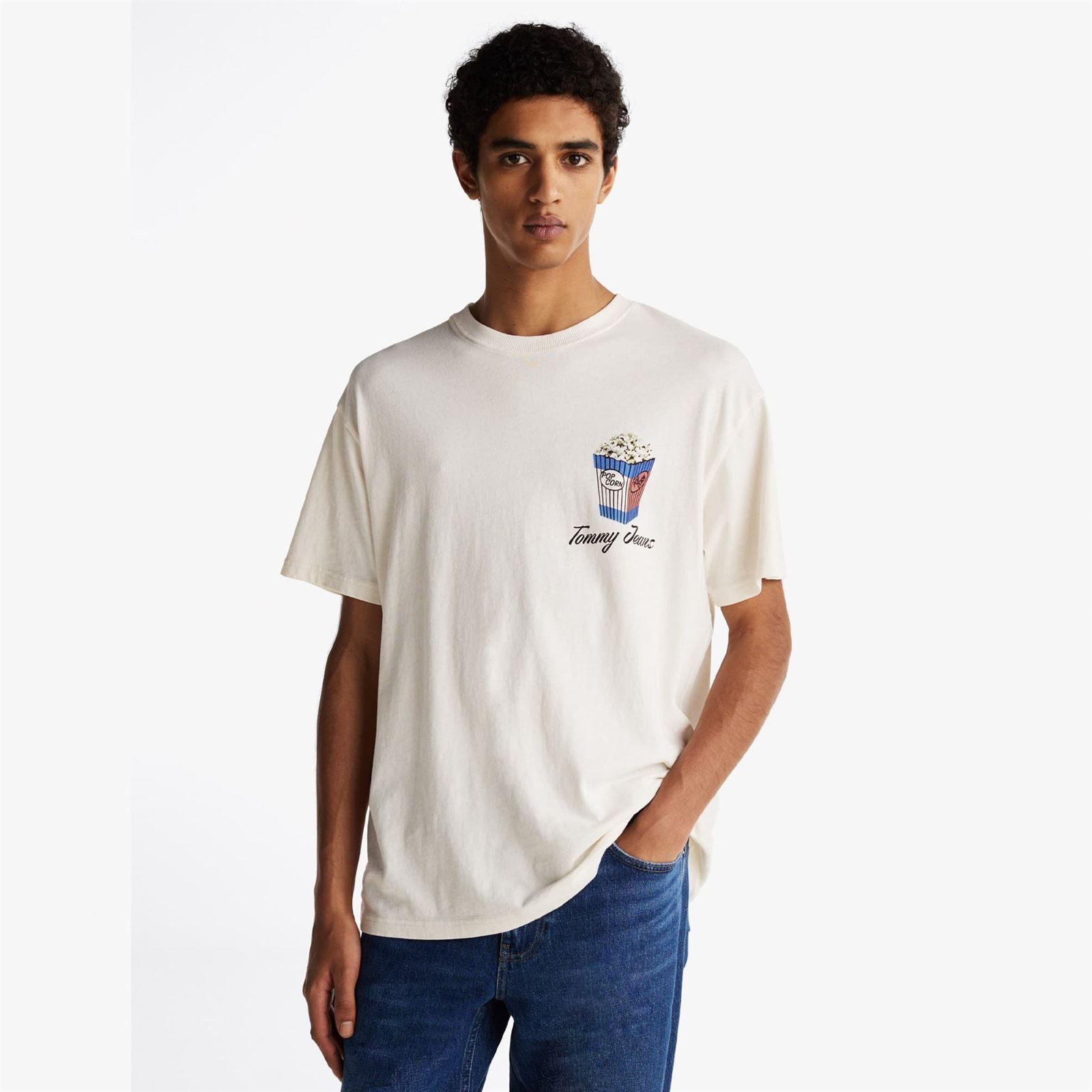 Camiseta Beige Tommy Jeans Tjm Rlx Novelty 2 GMD - Imagen 6