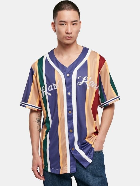 Camiseta béisbol KARL KANI kk script stripe baseball shirt multicolor - Imagen 1