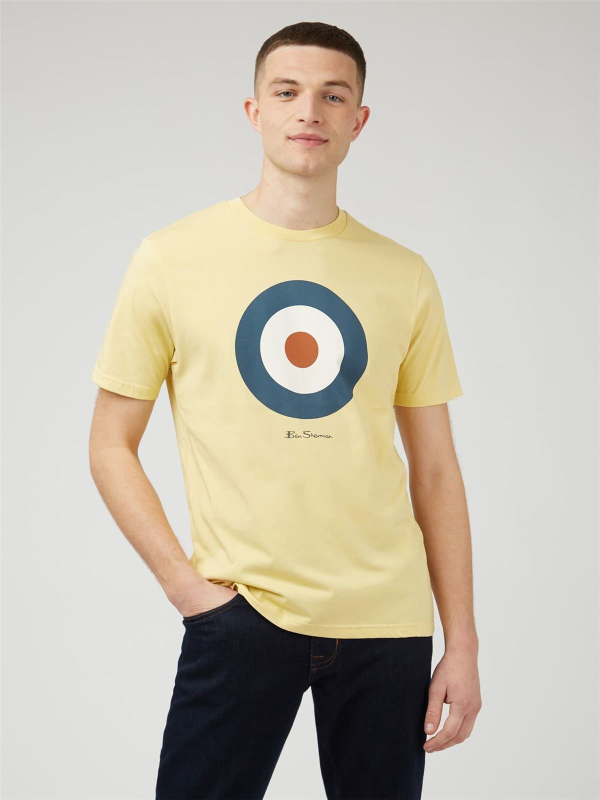 Camiseta Ben Sherman 0065093 440 Target tee lemon - Imagen 1